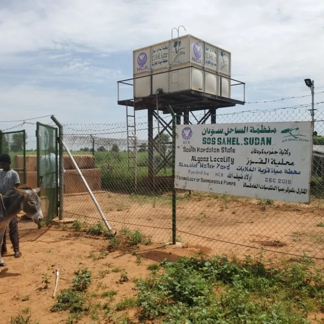 Water station funded by NCA in Sudan